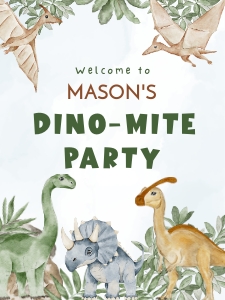 Welcome Sign: 18"x24" - Jurassic Jungle: Jurassic Jungle Collection Bundle