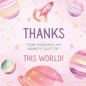 Favor Tag: 2"x2" Square - She's Out of This World: She's Out of This World Collection Bundle