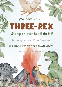 Invitation: 5"x 7" - Volcano Valley: Volcano Valley Invitations