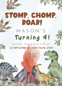 Invitation: 5"x 7" - Volcano Valley: Volcano Valley Invitations