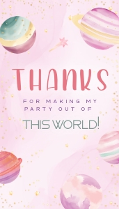 Favor Tag: 2"x3.5" Rectangle - Galaxy Girl: Galaxy Girl Collection Bundle
