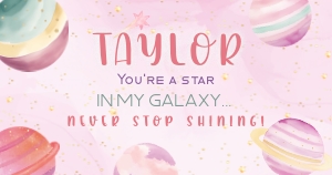 Gable Box: 9.5"x5" (Large) - Galaxy Girl: Galaxy Girl Collection Bundle