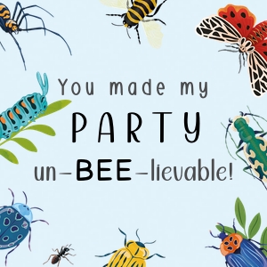 Favor Tag: 2"x 2" Square - Bug Bash: Bug Bash Collection Bundle