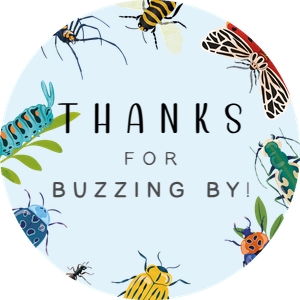 Favor Tag: 2"x 2" Circle - Bug Bash: Bug Bash Collection Bundle