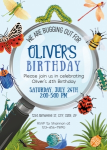 Invitation: 5"x 7" - Picnic Bugs: Picnic Bugs Collection Bundle