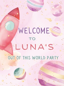 Welcome Sign: 18"x 24" - She's Out of This World: She's Out of This World Collection Bundle