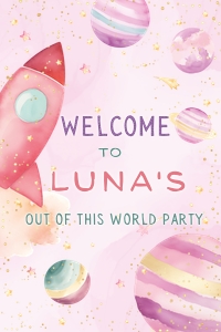 Welcome Sign: 24"x 36" - She's Out of This World: She's Out of This World Collection Bundle