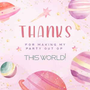 Favor Tag: 2"x2" Square - Galaxy Girl: Galaxy Girl Collection Bundle