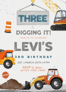 Invitation: 5"x 7" - Under Construction: Under Construction Collection Bundle