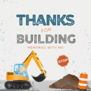 Favor Tag: 2"x 2" Square - Under Construction: Under Construction Collection Bundle