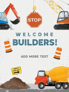 Welcome Sign: 18"x 24" - Under Construction: Under Construction Collection Bundle
