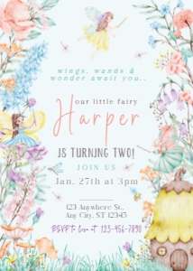 Invitation: 5"x 7" - Enchanted Garden: Enchanted Garden Collection Bundle