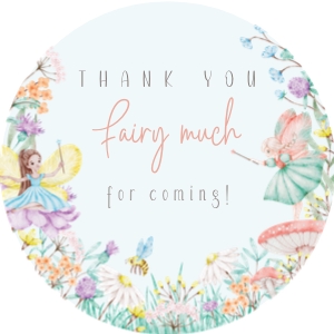 Favor Tag: 2"x 2" Circle - Enchanted Garden: Enchanted Garden Collection Bundle
