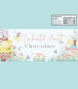 Chocolate Bar Label: 5.75"x6.5" - Enchanted Garden: Enchanted Garden Collection Bundle
