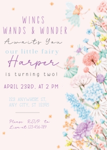 Invitation: 5"x 7" - Pixie Bloom: Pixie Bloom Collection Bundle