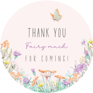 Favor Tag: 2"x 2" Circle - Pixie Bloom: Pixie Bloom Collection Bundle