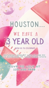 Mobile Invitation: She's Out of This World: She's Out of This World Invitations