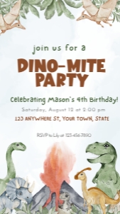 Mobile Invitation: Volcano Valley: Volcano Valley Invitations