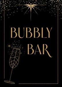 Party Signs: 5x7" - NYE: New Years Eve Midnight in Gold Digital Download Bundle