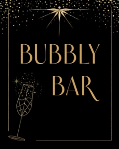 Party Signs: 8"x10" - NYE: New Years Eve Midnight in Gold Digital Download Bundle
