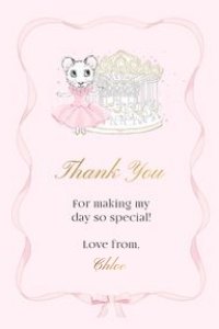 Thank You Card – 4x6in: Claris First Birthday Bundle