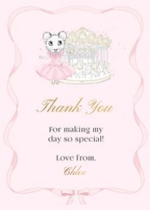 Thank You Card – 5x7in: Claris First Birthday Bundle