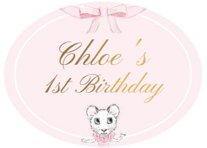 Birthday Label – 3.5x2.5in: Claris First Birthday Bundle