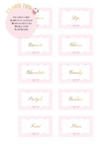 Food Labels – 2.5 and 3in Wide: Claris First Birthday Bundle