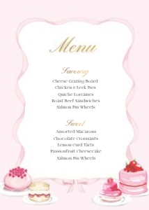 Menu – 5x7in: Claris First Birthday Bundle