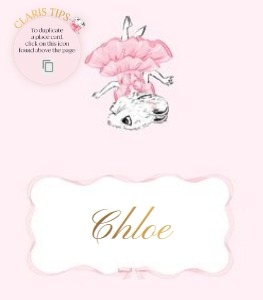 Place Cards – 3.5x2in: Claris First Birthday Bundle