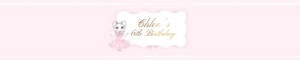 Water Bottle Label – 10x2in: Claris First Birthday Bundle