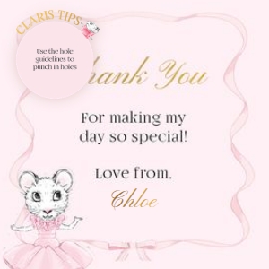 Favour Tag Square – 2.5x2.5in: Claris First Birthday Bundle