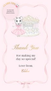Favour Tag Rectangle – 2x3.5in: Claris First Birthday Bundle