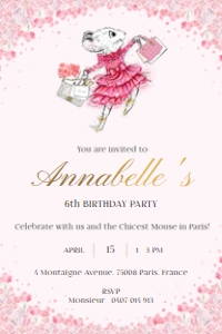 Standard Invitation – 4x6in: Fashion and Flowers – Invitation