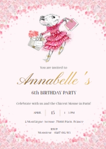 Standard Invitation – 5x7in: Fashion and Flowers – Invitation