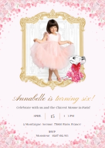Photo Invitation – 5x7in: Fashion and Flowers – Invitation