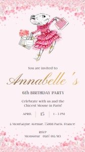 Phone Standard Invitation – 1080x1920px: Fashion and Flowers – Invitation