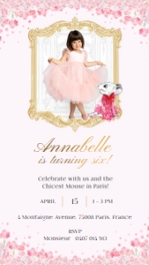 Phone Photo Invitation – 1080x1920px: Fashion and Flowers – Invitation