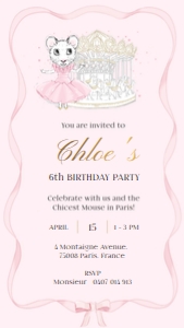 Invitation Standard Phone – 1080x1920px: Claris First Birthday Bundle