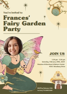 Printable: Fairy Birthday Invitation design preview