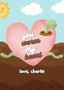 Gummy Worm Valentine design preview