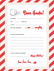 24A - Letters to Santa: Customizable Letter to Santa