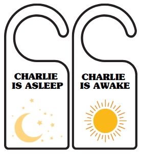 Morning & Night Door Sign Printable design preview
