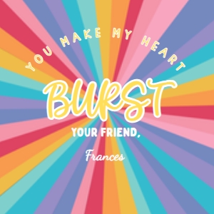 Burst- Square: Printable: Burst Candy Valentine