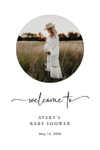 boho baby shower- welcome sign- 2436: BOHO BABY SHOWER WELCOME SIGN