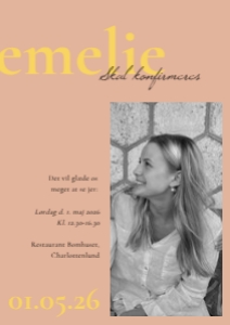 Emelie Konfirmation design preview