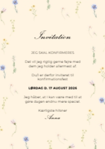 Anna Konfirmation design preview