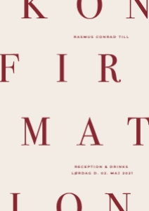 Rasmus Konfirmation design preview
