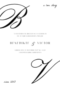 Benedikte & Victor Bryllup design preview