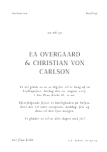 Ea & Christian Bryllup design preview